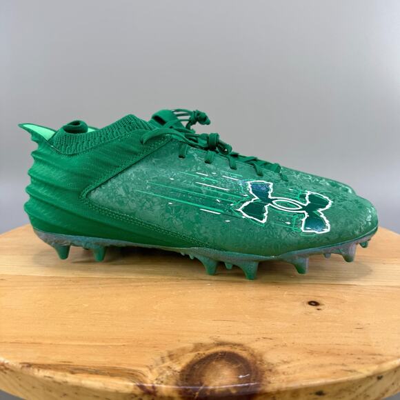 Under Armour Blur Smoke 2.0 MC Suede Mens Size 13 Football Cleats Green NEW - Picture 1 of 9